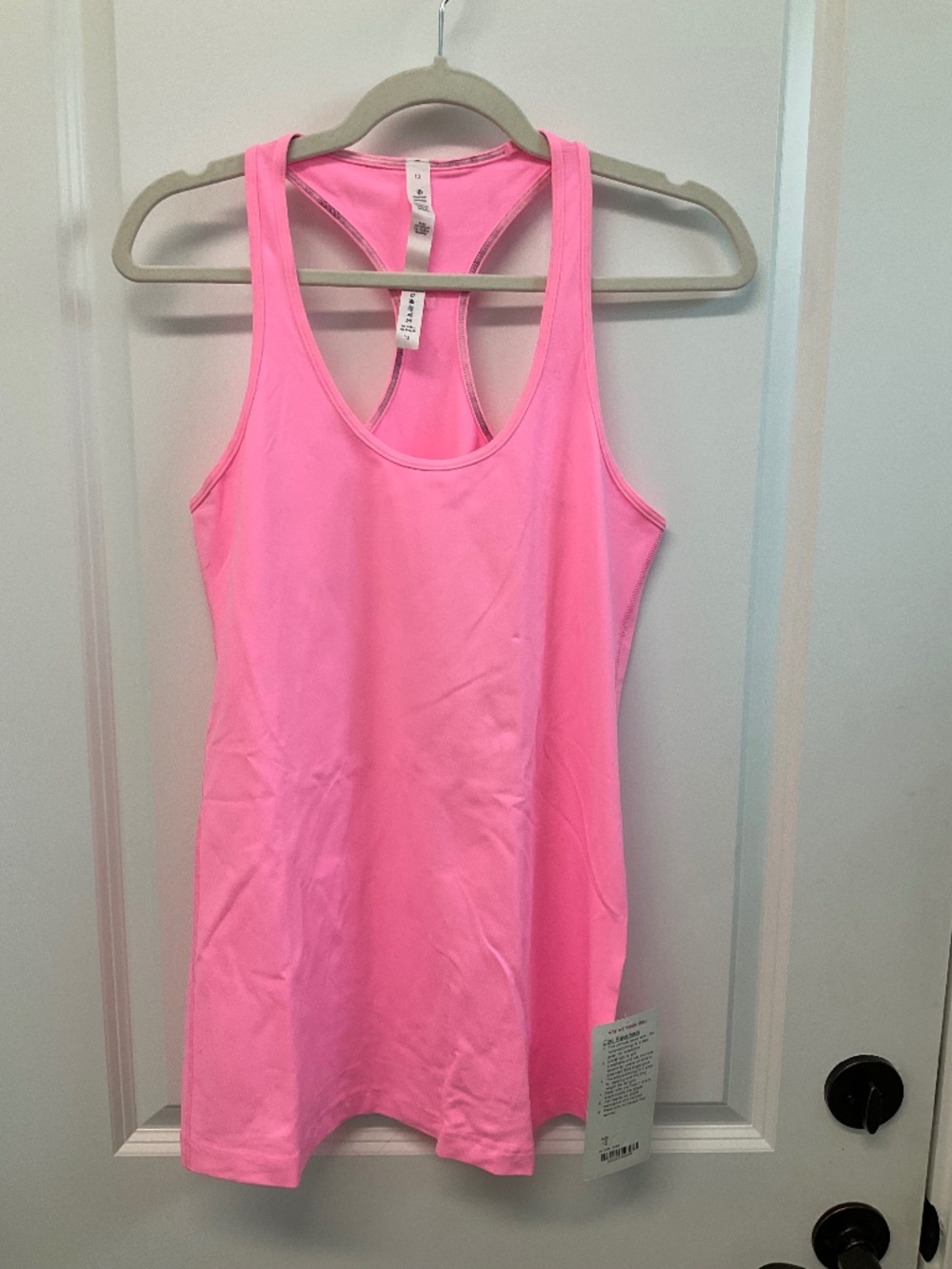 NWT Lululemon Cool Racerback Tank Top - Pink Shell (PISH) - Size 12